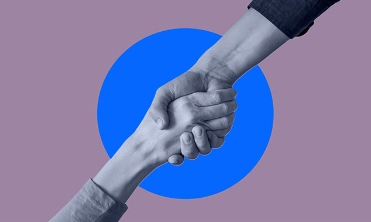 Hands shaking hands in greeting
