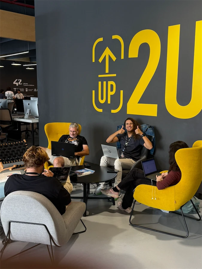 A moment of the NASA hackaton at 42, by Telefónica Foundation