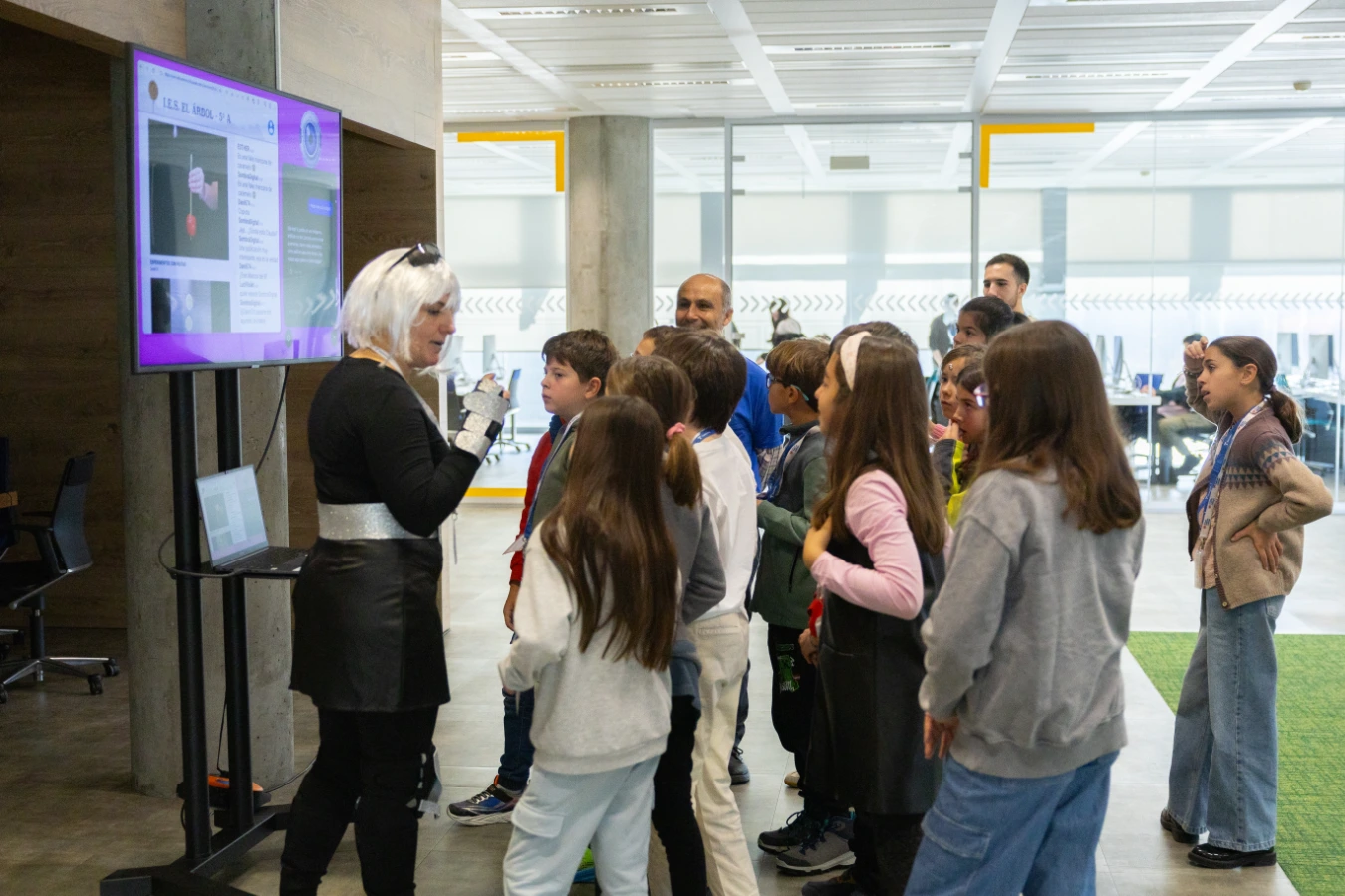 A moment from the 'They speak code' event on November 22