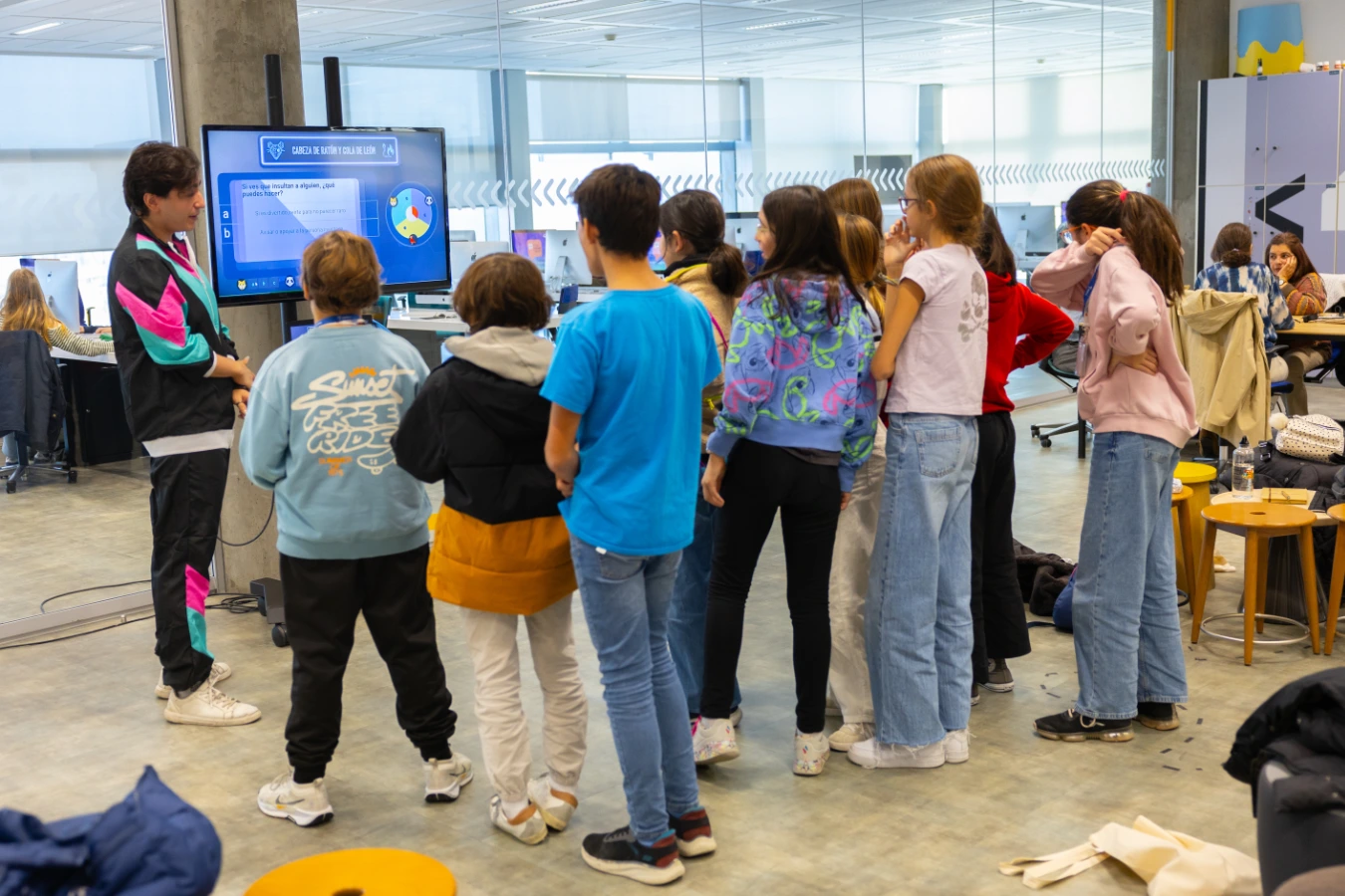 A moment from the 'They speak code' event on November 22