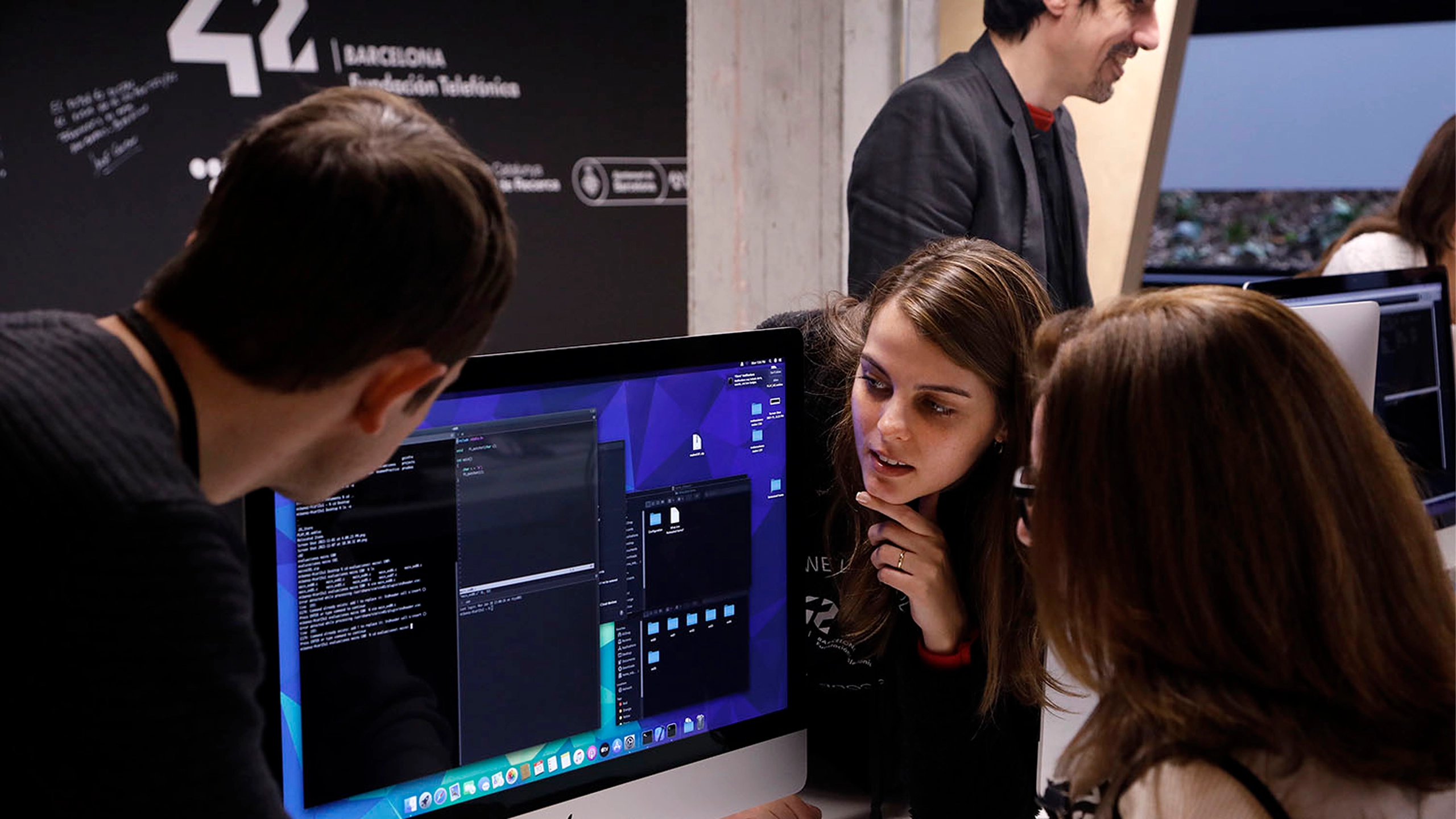 A group of students at Campus 42 Barcelona